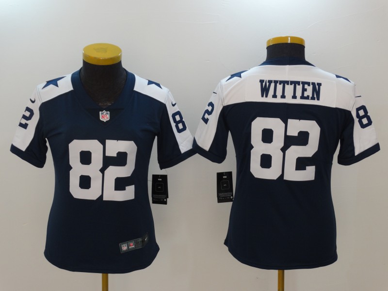 Women Dallas cowboys #82 Witten Blue Thanksgiving Nike Vapor Untouchable Limited NFL Jerseys->dallas cowboys->NFL Jersey